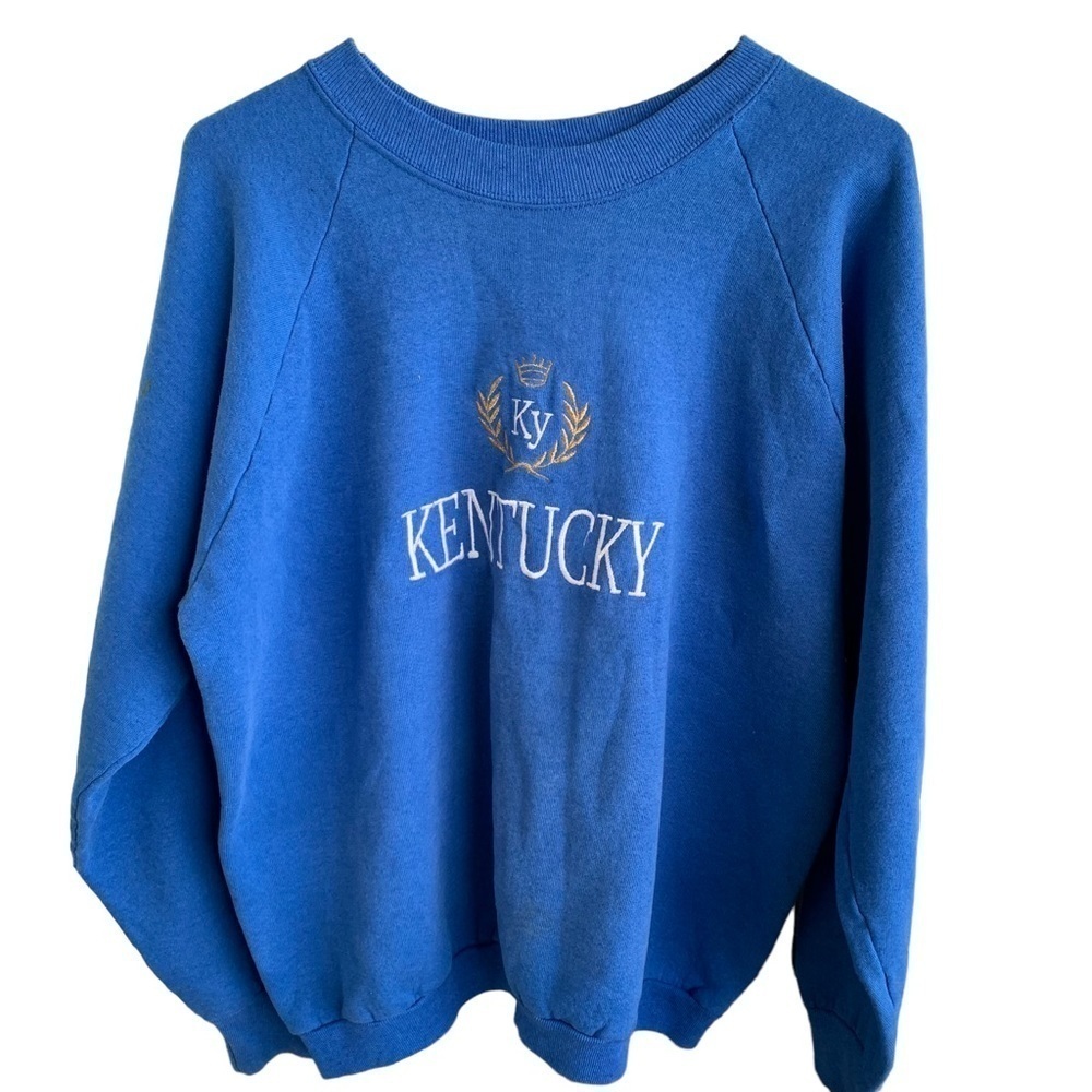 Vintage Kentucky Embroidered Crewneck Sweatshirt Made In Usa Size Xl